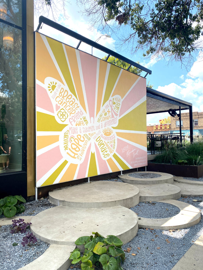 Kendra Scott Mural for Breast Cancer Awareness Month